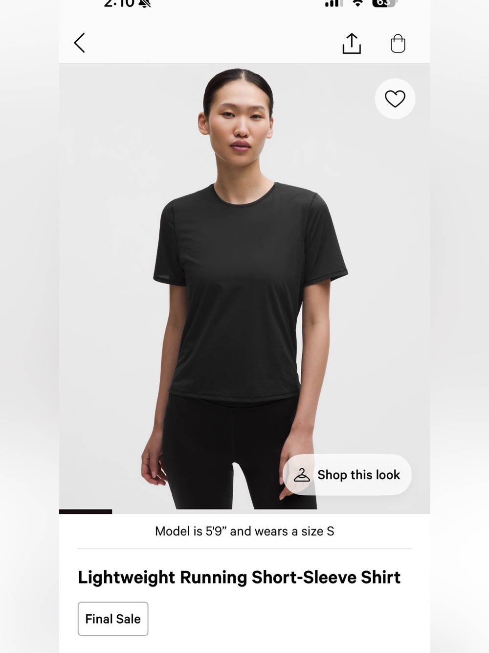 Women’s lightweight running shirt - Black